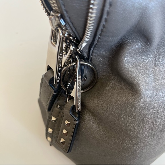 SOLD❗️ Marc Jacobs Paradise Rio Satchel Made in Italy Gray Moto Lambskin Leather - Picture 4 of 12